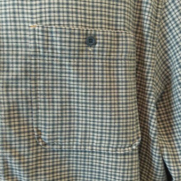 Timberland gray plaid long sleeve button front shirt - Picture 9 of 14